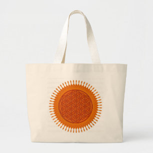 Grand Tote Bag Fleur de design en direct / ensoleillé