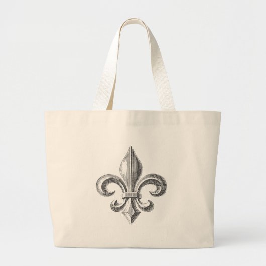 Grand Tote Bag Fleur de Lis (Devant)