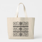 Grand Tote Bag Fleur de Lis Fleur de Lis Noir (Dos)