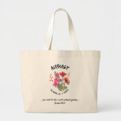 Grand Tote Bag Fleur du mois de naissance AOÛT Custom Christian (Devant)