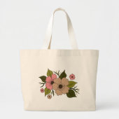 Grand Tote Bag Fleur en fleurs (Devant)