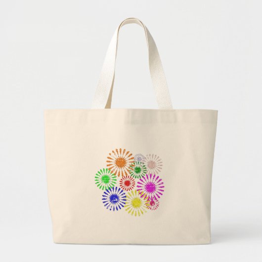 Grand Tote Bag Fleur en panne (Devant)