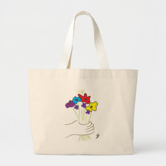 Grand Tote Bag fleur fourre-tout