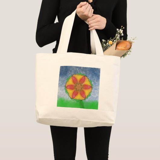 Grand Tote Bag Fleur impeccable (Devant (produit))