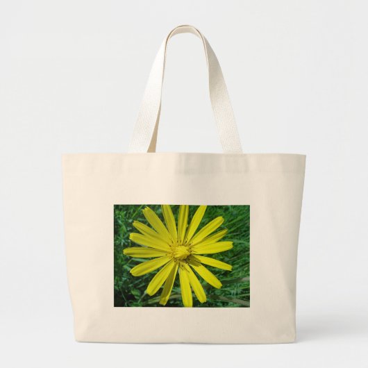 Grand Tote Bag Fleur jaune (Devant)