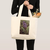 Grand Tote Bag Fleur sauvage : Orchidées violettes précoces (Devant (produit))