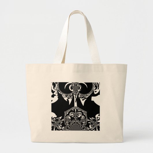 Grand Tote Bag Fleur tribale (Devant)