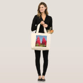 Grand Tote Bag Fleurs de flamme fourre-tout (Devant (modèle))