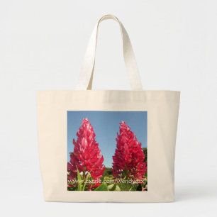 Grand Tote Bag Fleurs de flamme fourre-tout