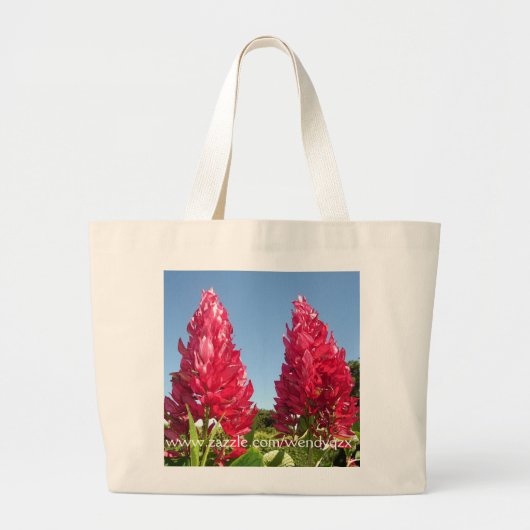 Grand Tote Bag Fleurs de flamme fourre-tout (Devant)