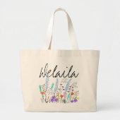 Grand Tote Bag Fleurs de printemps (Devant)