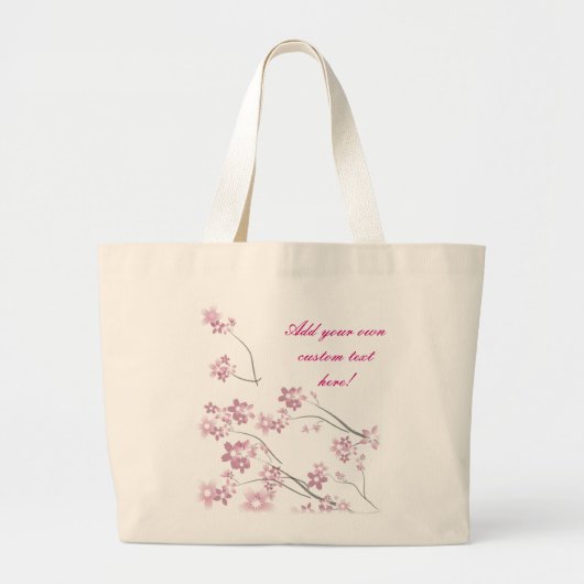 Grand Tote Bag Fleurs de Sakura (Devant)