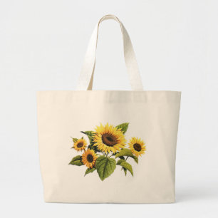 Grand Tote Bag Fleurs de soleil