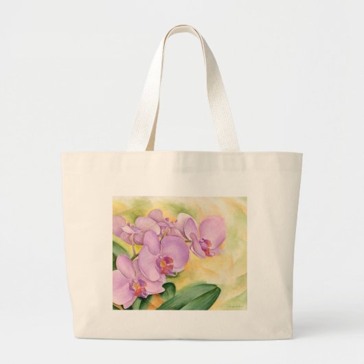 Grand Tote Bag Fleurs d'orchidée de Phalaenopsis - multi (Devant)