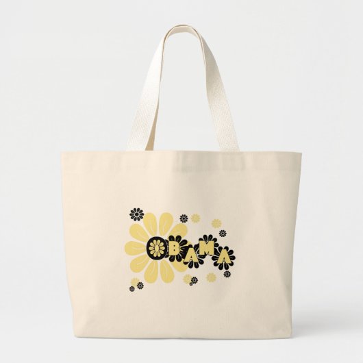 Grand Tote Bag Fleurs Obama (Devant)