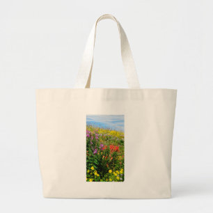 Grand Tote Bag Fleurs sauvages des Rocheuses