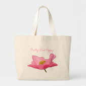 Grand Tote Bag Floating Pink Poppy Flower Réutilisable Éco Friend (Devant)