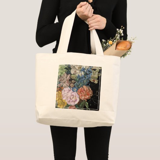 Grand Tote Bag Floral baroque - Bouquet (Devant (produit))