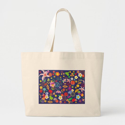 Grand Tote Bag Floral boho (Devant)