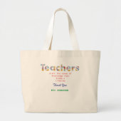 Grand Tote Bag Flower Letters Cadeau enseignant (Devant)
