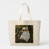 Grand Tote Bag Fluffed up riant kookaburra (Dos)