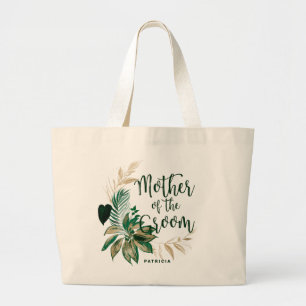 Grand Tote Bag Foliage tropical Green Wreath Mère de la chambre