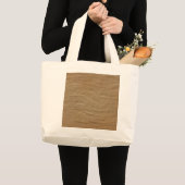 Grand Tote Bag Fond d'aspect en grès de couleur bronzage naturel (Devant (produit))