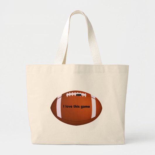 Grand Tote Bag football américain (Devant)