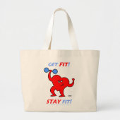 Grand Tote Bag Forme physique de exercice inspirée de coeur de (Devant)