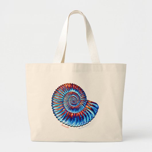 Grand Tote Bag Fossile d'ammonite (Devant)