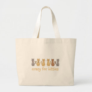 Grand Tote Bag Fou pour des minous