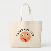 Grand Tote Bag Fou pour toi (Devant)