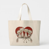 Grand Tote Bag Four Little Love Cats (Dos)