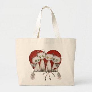Grand Tote Bag Four Little Love Cats