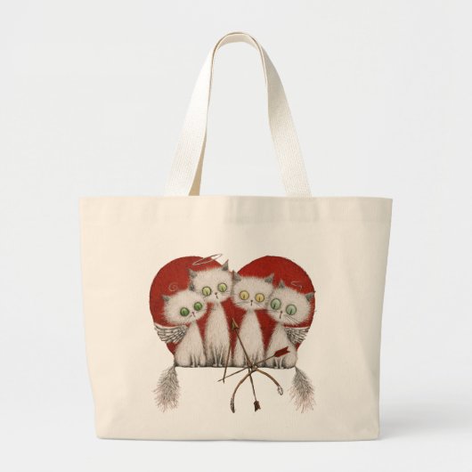 Grand Tote Bag Four Little Love Cats (Devant)