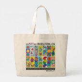 Grand Tote Bag Fourre-tout - Fleurs et vignes - Buellton.Art (Dos)