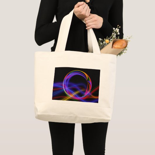 Grand Tote Bag fourre-tout jumbo multicolore. (Devant (produit))