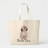 Grand Tote Bag Fourre-tout réutilisable : Le Chien Chien Chiffre (Devant)