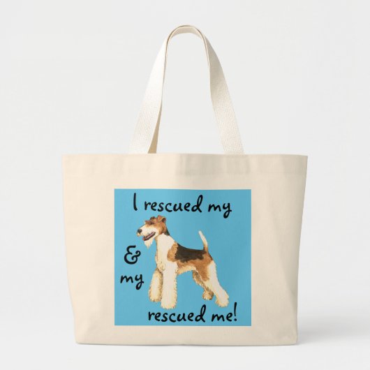 Grand Tote Bag Fox Terrier de fil de délivrance (Devant)