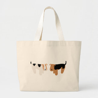 Grand Tote Bag Fox Terrier et gallois Terrier de fil