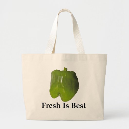 GRAND TOTE BAG FRAIS EST LE MEILLEUR - POIVRE VERT (Devant)