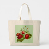 Grand Tote Bag Fraise Verte (Dos)