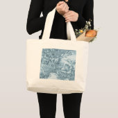 Grand Tote Bag Français bleu minable Toile (Devant (produit))