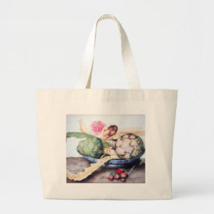 GRAND TOTE BAG FRUITS DE SAISON ARTICHOKES, ROSE & FRAISES