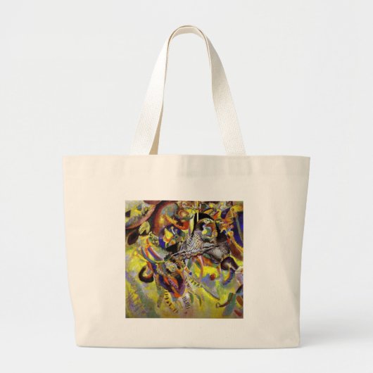 Grand Tote Bag Fugue peinture Abstraite par Kandinsky (Devant)