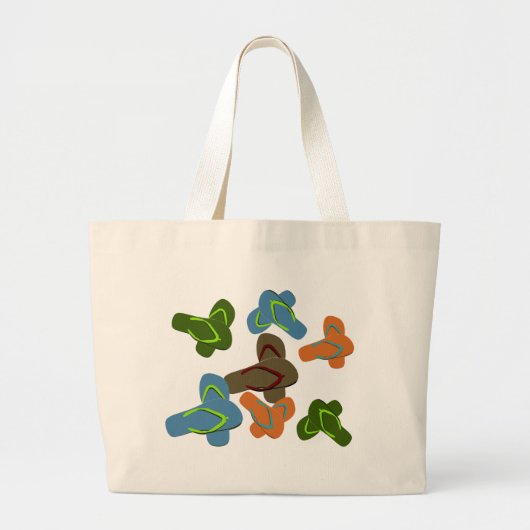 Grand Tote Bag Fun Fun Flip Flops été (Devant)