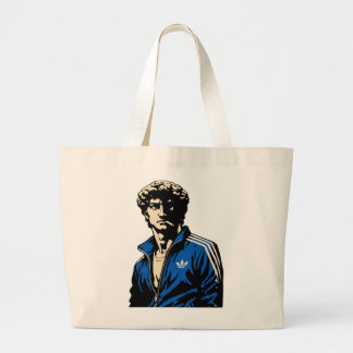 Grand Tote Bag Funny David Michelangelo statue in tracksuit