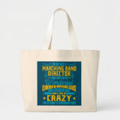 Grand Tote Bag Funny Marching Band Directeur Musique Band Enseign (Devant)