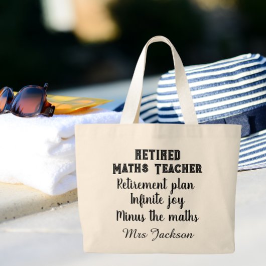 Grand Tote Bag Funny maths teacher retirement 