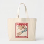Grand Tote Bag Funny Phlebotomist Je m'occupe de Pricks (Devant)